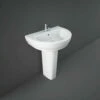 RAK Moon 650mm Basin With 1 Tap Hole And Full Pedestal 1 RAK Moon 650mm Basin With 1 Tap Hole And Full Pedestal -Bathroom Products Sales Store rak moon 650mm basin with 1 tap hole and full pedestal 00815.1652443761