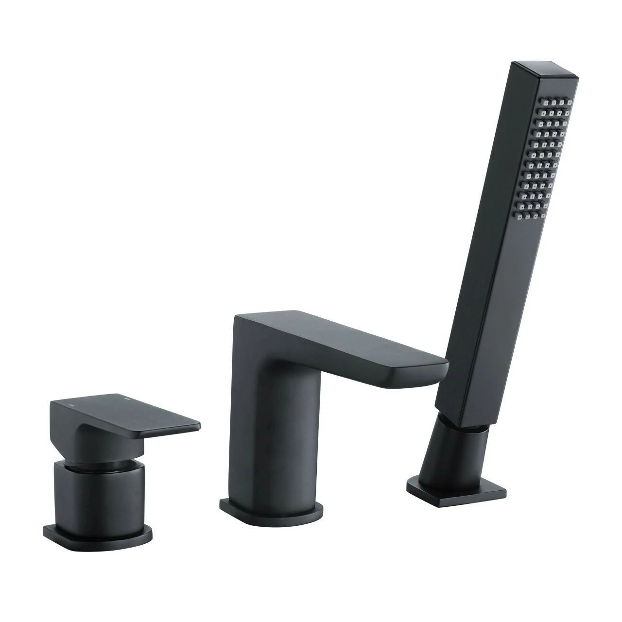 RAK Moon Black Deck Mounted 3 Tap Hole Bath Shower Mixer Tap - RAKMOO3012B 3 RAK Moon Black Deck Mounted 3 Tap Hole Bath Shower Mixer Tap - RAKMOO3012B