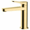 RAK Petit Round Brushed Gold Basin Mixer Tap - RAKPER3001G -Bathroom Products Sales Store rak petit round brushed gold basin mixer tap rakper3001g 47191.1685547223