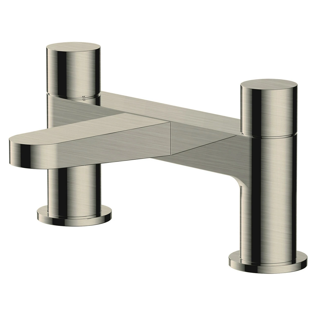 RAK Petit Round Brushed Nickel Deck Mounted Bath Filler Tap - RAKPER3004N 3 RAK Petit Round Brushed Nickel Deck Mounted Bath Filler Tap - RAKPER3004N