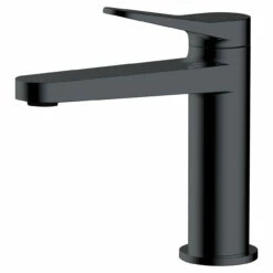 RAK Petit Round Matt Black Basin Mixer Tap - RAKPER3001B