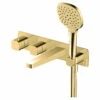 RAK Petit Square Brushed Gold Wall Mounted Concealed Thermostatic Bath Shower Mixer Tap - RAKPES3306G -Bathroom Products Sales Store rak petit square brushed gold wall mounted concealed thermostatic bath shower mixer tap rakpes3306g 93757.1685547248