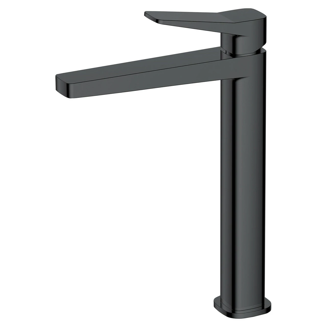 RAK Petit Square Matt Black Tall Basin Mixer Tap - RAKPES3003B