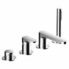 RAK Portofino Chrome Deck Mounted 4 Tap Hole Bath Shower Mixer Tap - RAKPOR3013C 2 RAK Portofino Chrome Deck Mounted 4 Tap Hole Bath Shower Mixer Tap - RAKPOR3013C -Bathroom Products Sales Store rak portofino chrome deck mounted 4 tap hole bath shower mixer tap rakpor3013c 20605.1685547252