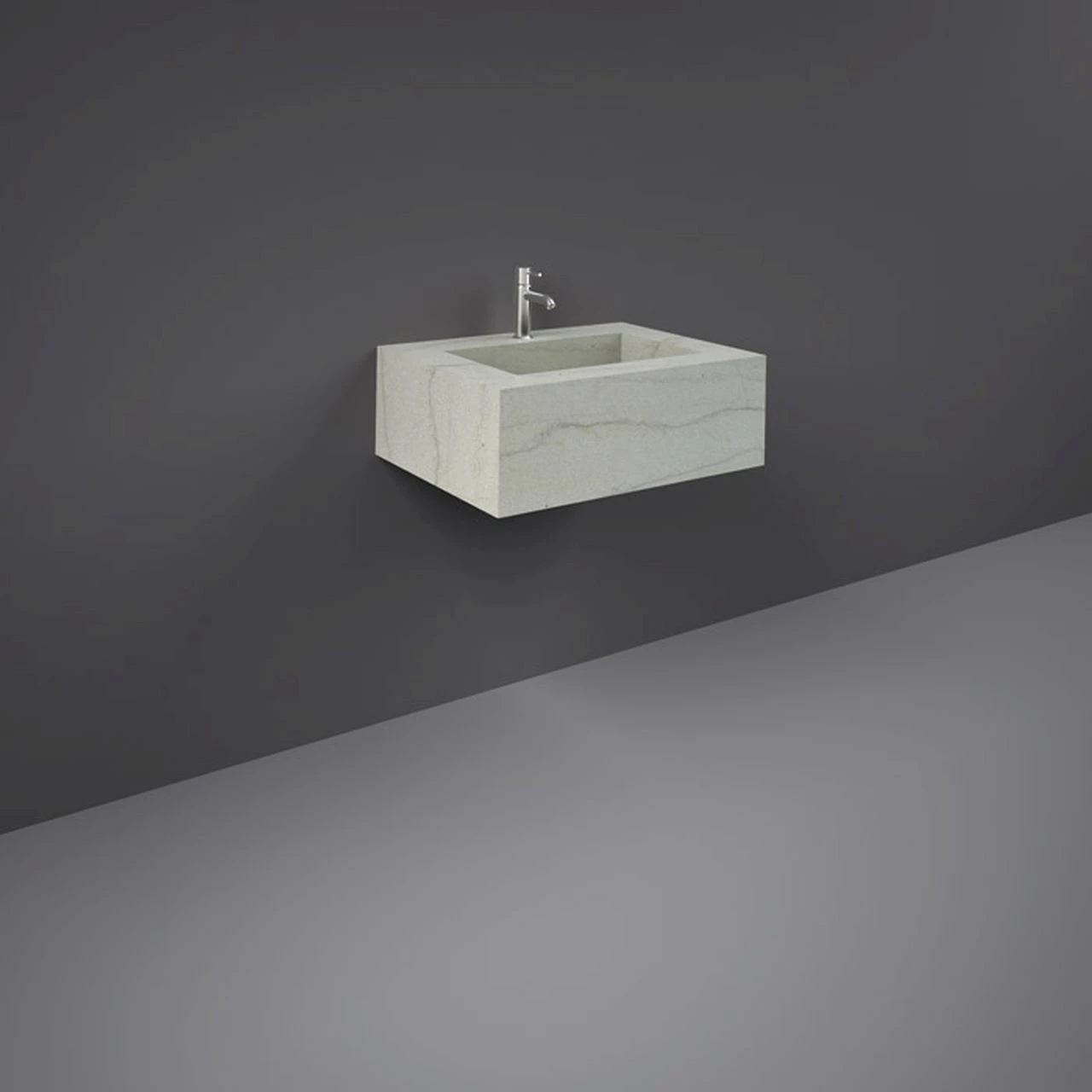 RAK Precious Macaubus 600mm Wall Mounted Basin With No Tap Hole - PRECT06347101A0 3 RAK Precious Macaubus 600mm Wall Mounted Basin With No Tap Hole - PRECT06347101A0