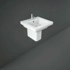 RAK Resort 550mm Basin With 1 Tap Hole And Semi Pedestal