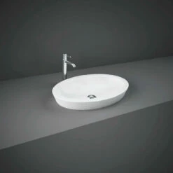 RAK Resort 580mm X 365mm X 75mm Oval Counter Top Basin - RST01AWHA