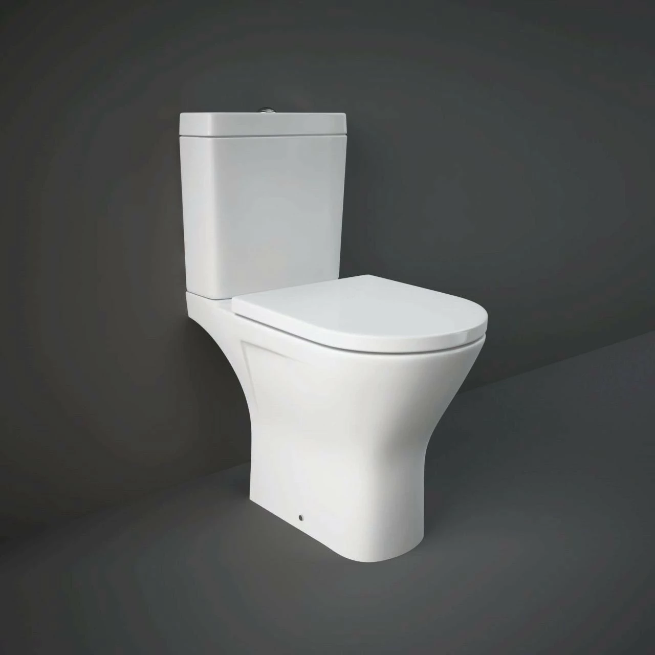 RAK Resort Maxi Rimless Close Coupled Toilet With Sandwich Soft Close Seat - RSTPAKMX-013