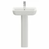 RAK Series 600 520mm Basin With 1 Tap Hole And Full Pedestal