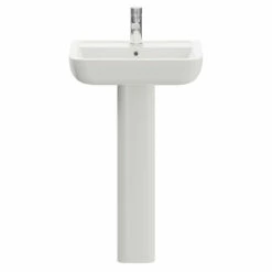 RAK Series 600 520mm Basin With 1 Tap Hole And Full Pedestal