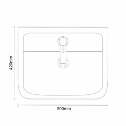 RAK Series 600 520mm Basin With 1 Tap Hole And Full Pedestal -Bathroom Products Sales Store rak series 600 520mm basin with 1 tap hole and full pedestal line top 37170.1653381811