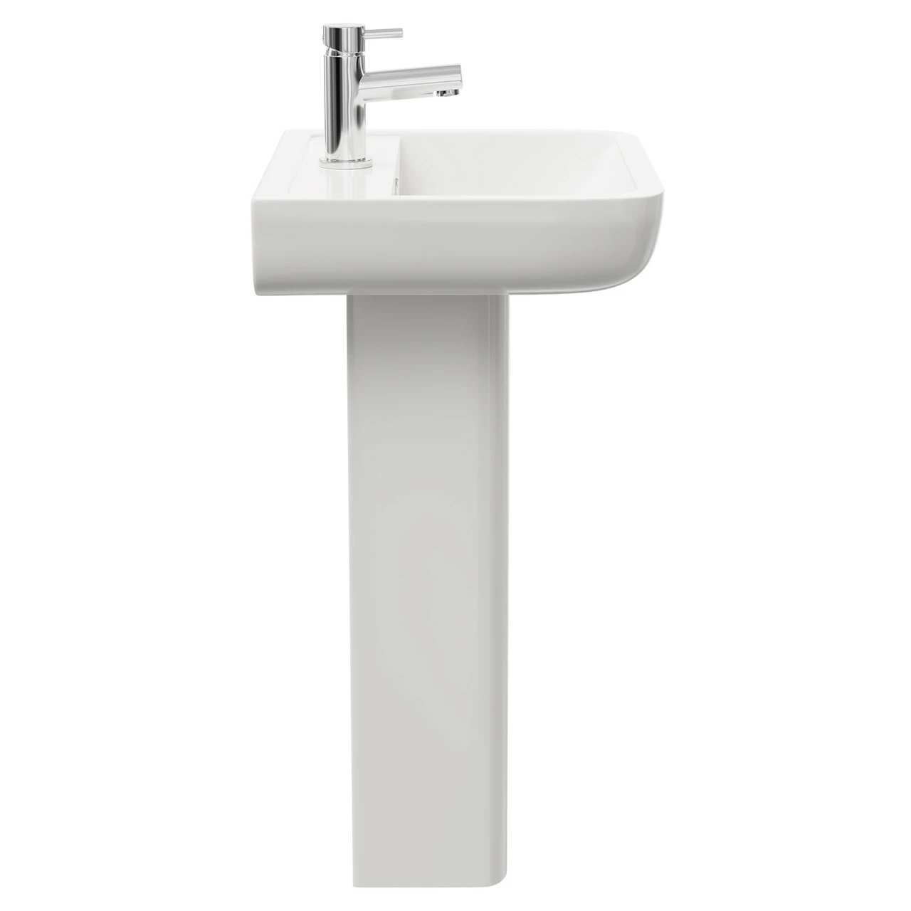 RAK Series 600 520mm Basin With 1 Tap Hole And Full Pedestal - Image 6