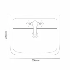 RAK Series 600 520mm Basin With 1 Tap Hole And Half Pedestal -Bathroom Products Sales Store rak series 600 520mm basin with 1 tap hole and half pedestal line top 54416.1653381812