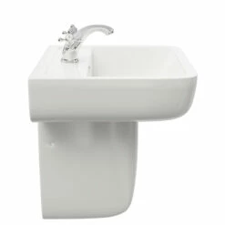 RAK Series 600 520mm Basin With 1 Tap Hole And Half Pedestal -Bathroom Products Sales Store rak series 600 520mm basin with 1 tap hole and half pedestal side 76896.1653381812