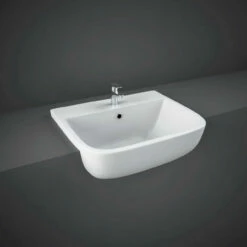 RAK Series 600 520mm Semi Recessed Basin With 1 Tap Hole - S60052SR1