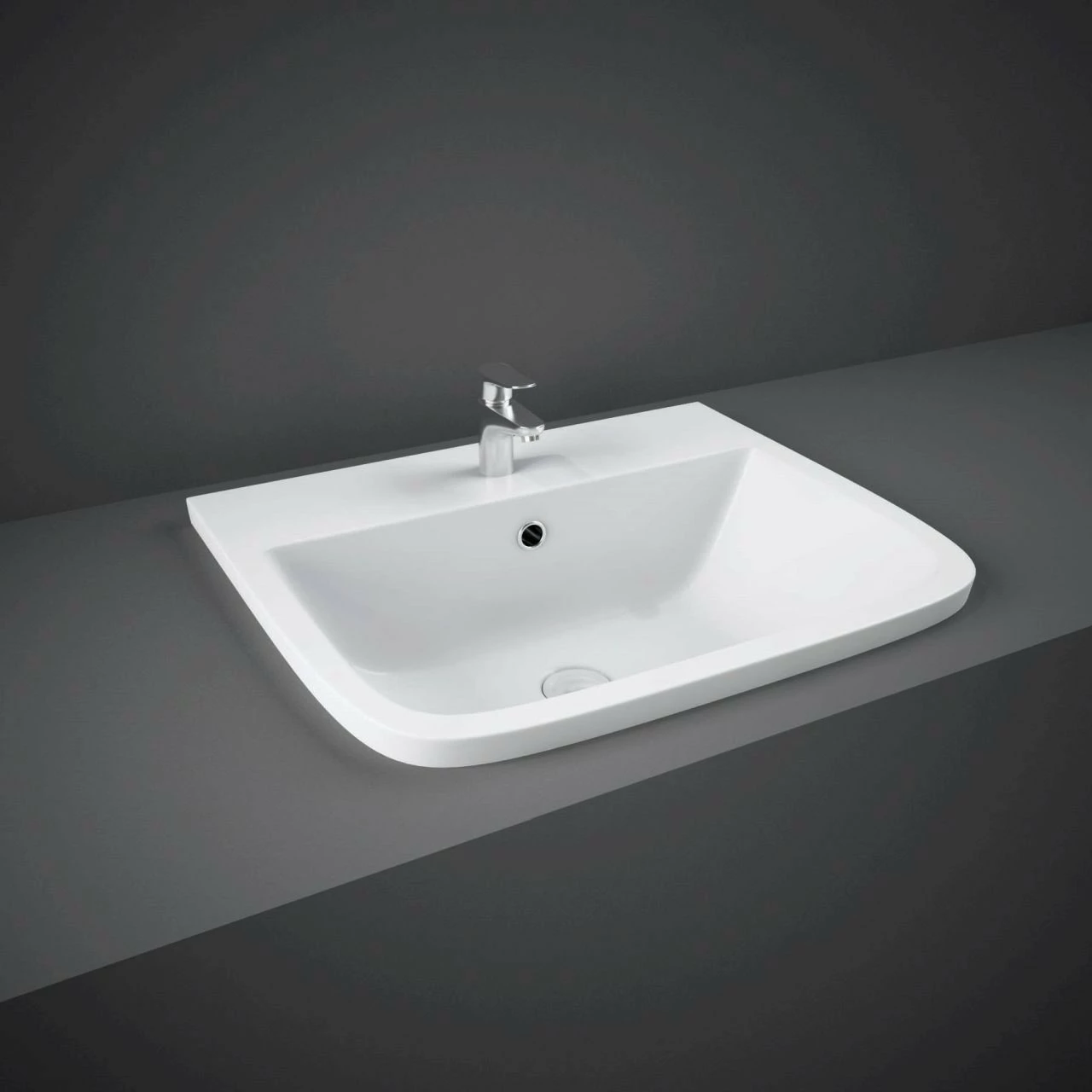 RAK Series 600 Inset Basin With 1 Tap Hole - SE0902AWHA 3 RAK Series 600 Inset Basin With 1 Tap Hole - SE0902AWHA