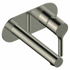 RAK Sorrento Brushed Nickel Wall Mounted Basin Mixer Tap With Back Plate - RAKSOR3007N
