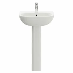 RAK Tonique 550mm Basin With 1 Tap Hole And Full Pedestal