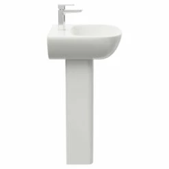 RAK Tonique 550mm Basin With 1 Tap Hole And Full Pedestal -Bathroom Products Sales Store rak tonique 550mm basin with 1 tap hole and full pedestal side 88519.1653381814