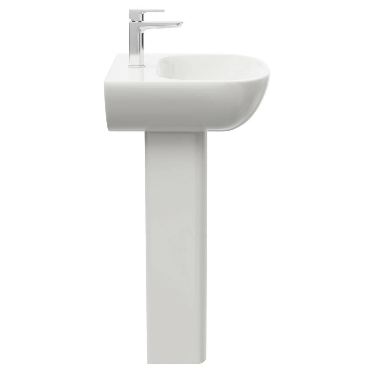 RAK Tonique 550mm Basin With 1 Tap Hole And Full Pedestal - Image 6