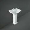 RAK Washington 560mm Basin With 1 Tap Hole And Small Pedestal