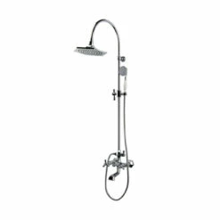 RAK Washington Exposed Thermostatic Shower Valve With Rigid Riser Kit And Bath Spout - RAKWTN6003