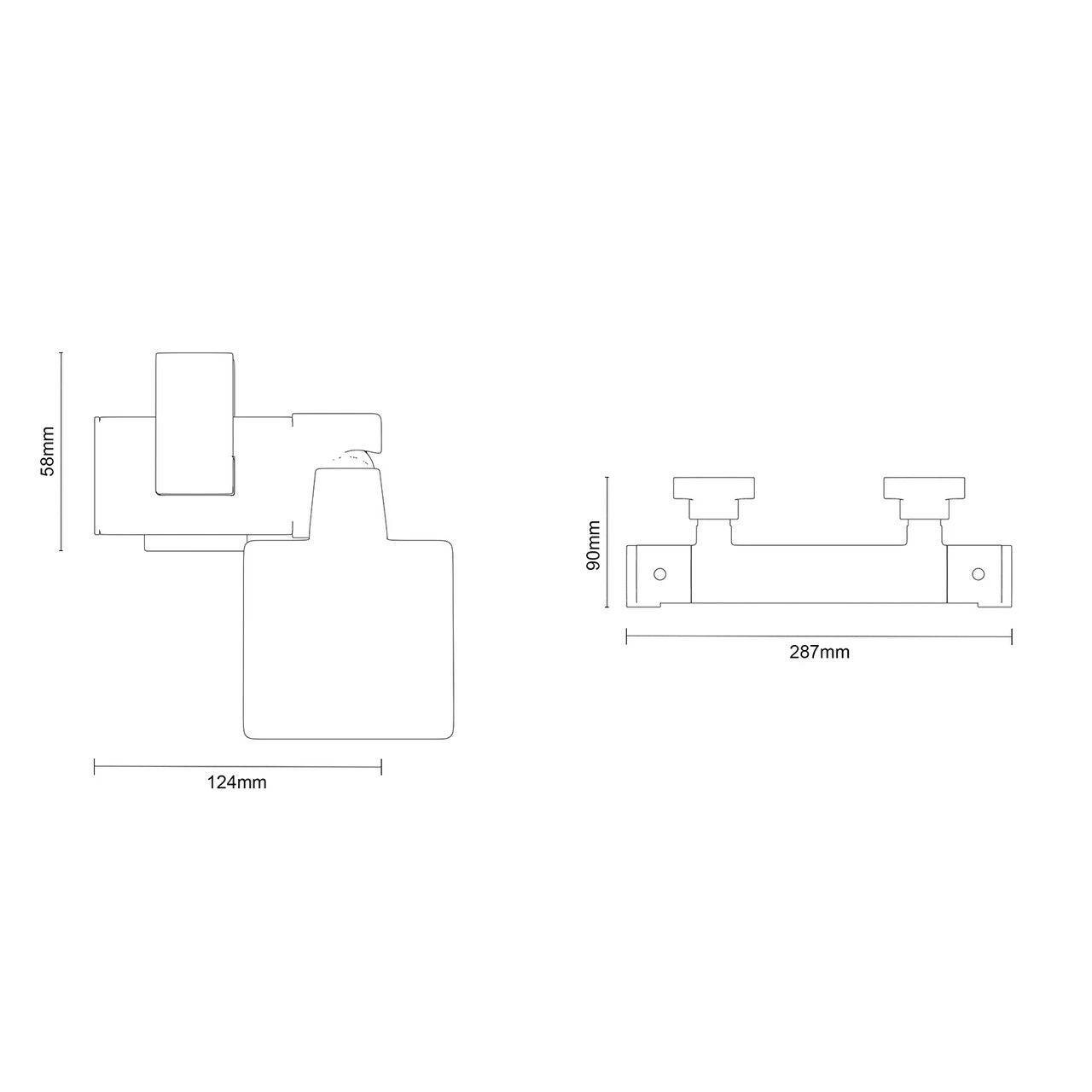 Rondi Polished Chrome Thermostatic Bar Valve Mixer Shower With Severn Shower Slide Rail Kit - Image 5
