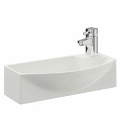 Sintra 450mm X 220mm Left Hand Wall Hung Basin With 1 Tap Hole 10 Sintra 450mm X 220mm Left Hand Wall Hung Basin With 1 Tap Hole -Bathroom Products Sales Store sintra 450mm x 220mm left hand wall hung basin with 1 tap hole left 22829.1669211669