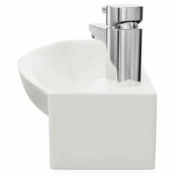 Sintra 450mm X 220mm Left Hand Wall Hung Basin With 1 Tap Hole 11 Sintra 450mm X 220mm Left Hand Wall Hung Basin With 1 Tap Hole -Bathroom Products Sales Store sintra 450mm x 220mm left hand wall hung basin with 1 tap hole side 73758.1669211669