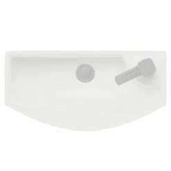 Sintra 450mm X 220mm Left Hand Wall Hung Basin With 1 Tap Hole 12 Sintra 450mm X 220mm Left Hand Wall Hung Basin With 1 Tap Hole -Bathroom Products Sales Store sintra 450mm x 220mm left hand wall hung basin with 1 tap hole top 99819.1669211669