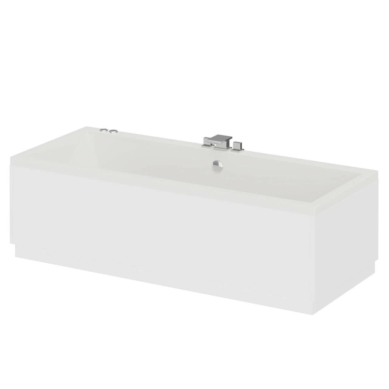 Slim Edge 1700mm X 700mm 6 Jet Chrome V-Tec Double Ended Whirlpool Bath 4 Slim Edge 1700mm X 700mm 6 Jet Chrome V-Tec Double Ended Whirlpool Bath - Image 2
