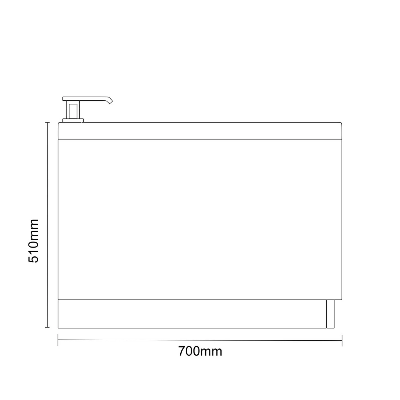 Slim Edge 1700mm X 700mm Straight Double Ended Bath 8 Slim Edge 1700mm X 700mm Straight Double Ended Bath - Image 6