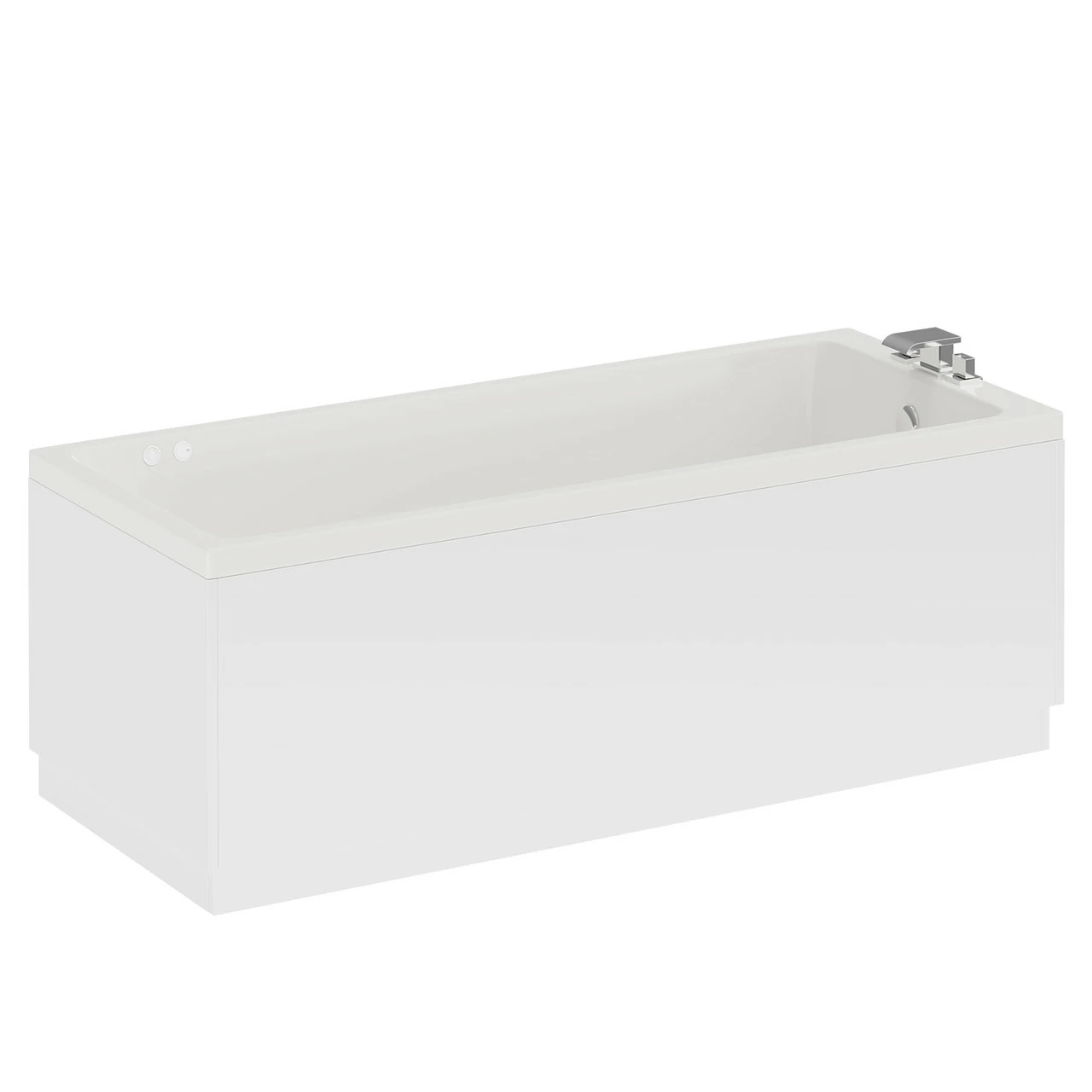 Slim Edge 1700mm X 750mm 12 Jet Chrome Flat Jet Single Ended Whirlpool Bath 5 Slim Edge 1700mm X 750mm 12 Jet Chrome Flat Jet Single Ended Whirlpool Bath - Image 3