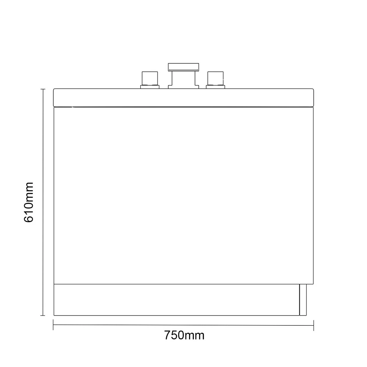 Slim Edge 1700mm X 750mm 12 Jet Chrome Flat Jet Single Ended Whirlpool Bath 8 Slim Edge 1700mm X 750mm 12 Jet Chrome Flat Jet Single Ended Whirlpool Bath - Image 6