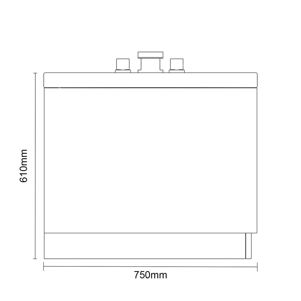 Slim Edge 1700mm X 750mm Straight Single Ended Bath - Image 6