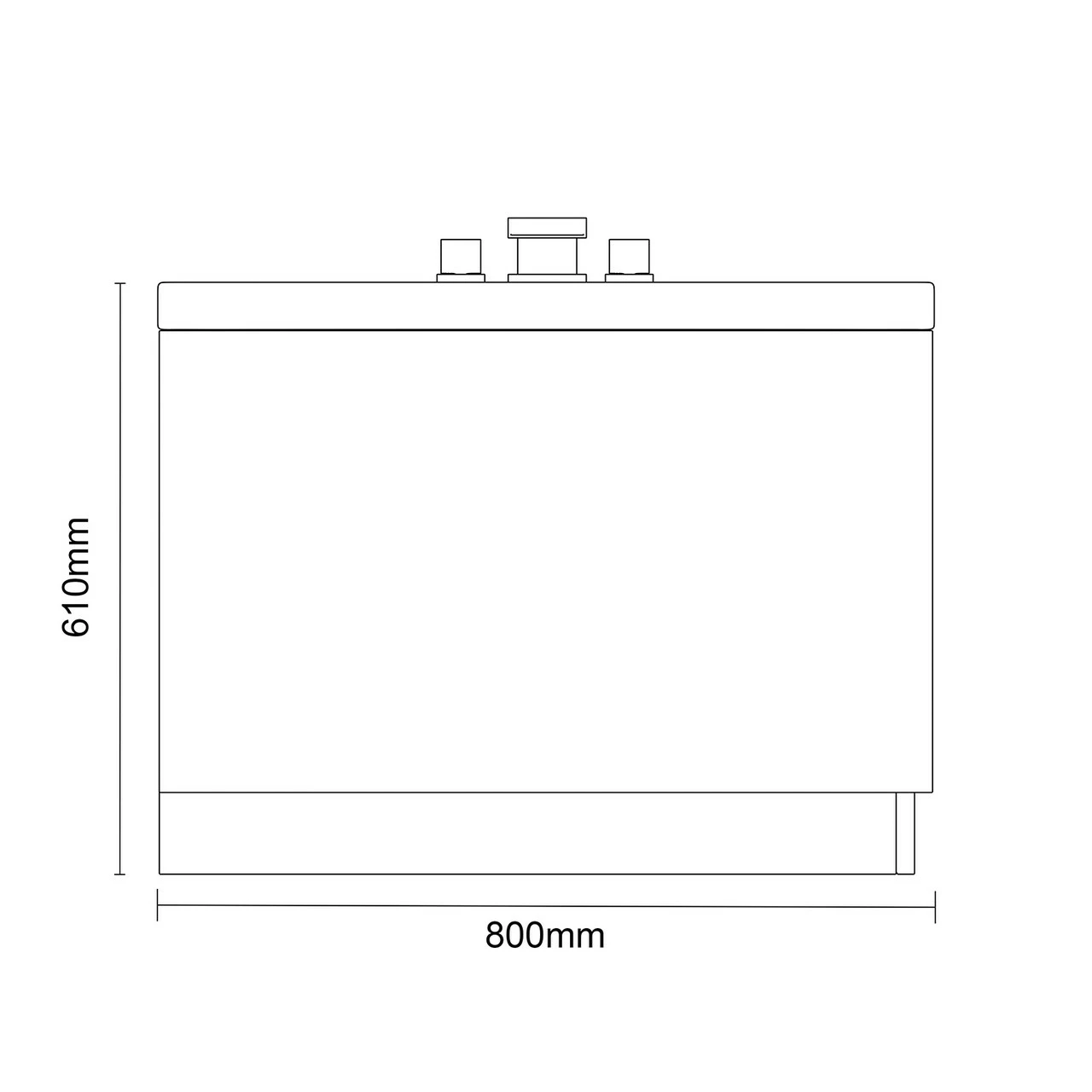 Slim Edge 1700mm X 800mm Straight Single Ended Bath 8 Slim Edge 1700mm X 800mm Straight Single Ended Bath - Image 6