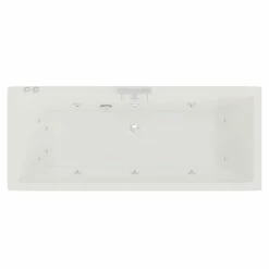 Square 1700mm X 700mm 12 Jet Chrome V-Tec Double Ended Whirlpool Bath