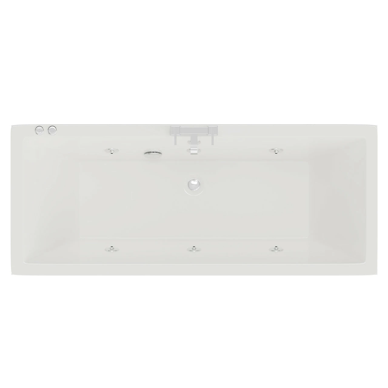 Square 1700mm X 700mm 6 Jet Chrome V-Tec Double Ended Whirlpool Bath 3 Square 1700mm X 700mm 6 Jet Chrome V-Tec Double Ended Whirlpool Bath