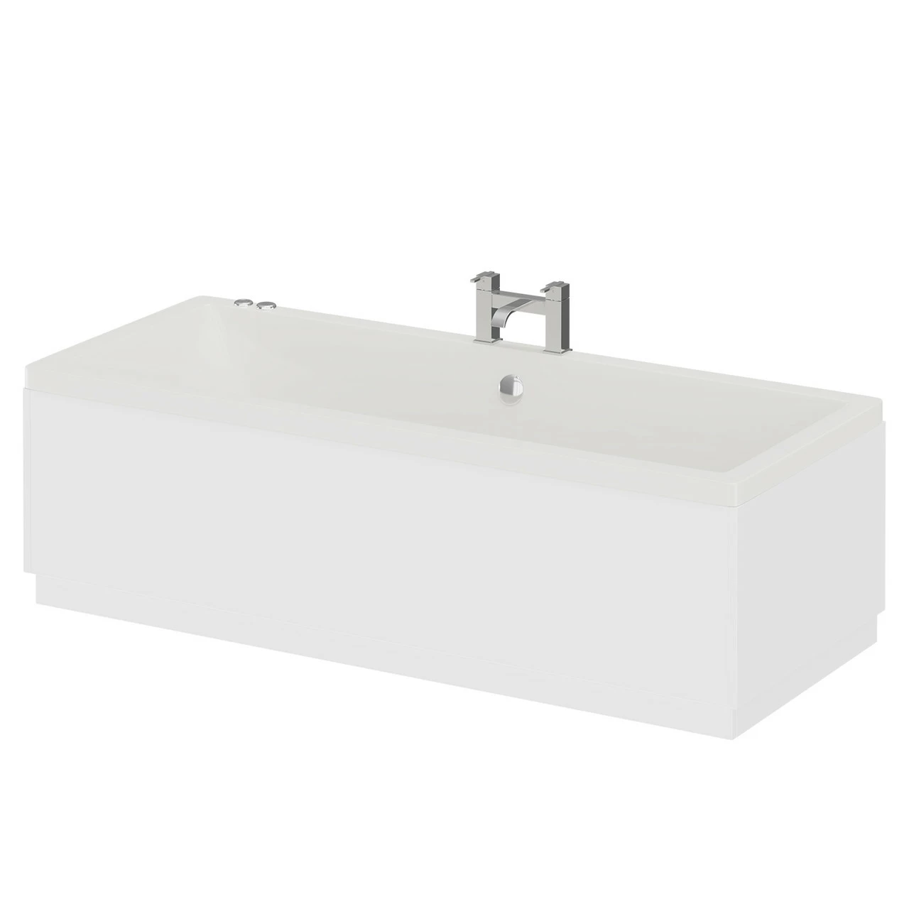 Square 1700mm X 750mm 6 Jet Chrome V-Tec Double Ended Whirlpool Bath 4 Square 1700mm X 750mm 6 Jet Chrome V-Tec Double Ended Whirlpool Bath - Image 2