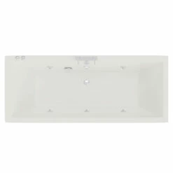 Square 1700mm X 750mm 6 Jet Chrome V-Tec Double Ended Whirlpool Bath