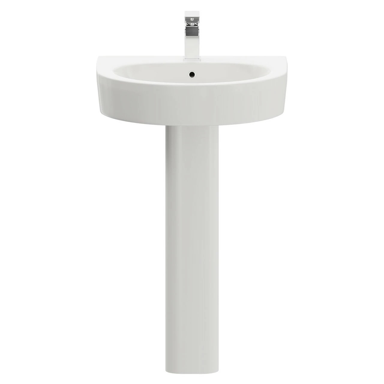 Stamford 550mm Basin With 1 Tap Hole And Full Pedestal 4 Stamford 550mm Basin With 1 Tap Hole And Full Pedestal - Image 2