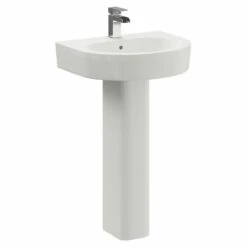 Stamford 550mm Basin With 1 Tap Hole And Full Pedestal 10 Stamford 550mm Basin With 1 Tap Hole And Full Pedestal -Bathroom Products Sales Store stamford 550mm basin with 1 tap hole and full pedestal left 93071.1652445292