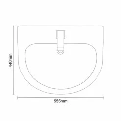 Stamford 550mm Basin With 1 Tap Hole And Full Pedestal 13 Stamford 550mm Basin With 1 Tap Hole And Full Pedestal -Bathroom Products Sales Store stamford 550mm basin with 1 tap hole and full pedestal line top 29933.1652445292