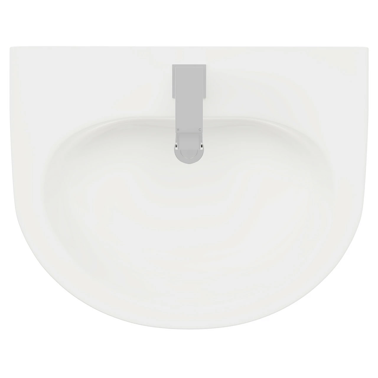 Stamford 550mm Basin With 1 Tap Hole And Full Pedestal 7 Stamford 550mm Basin With 1 Tap Hole And Full Pedestal - Image 5