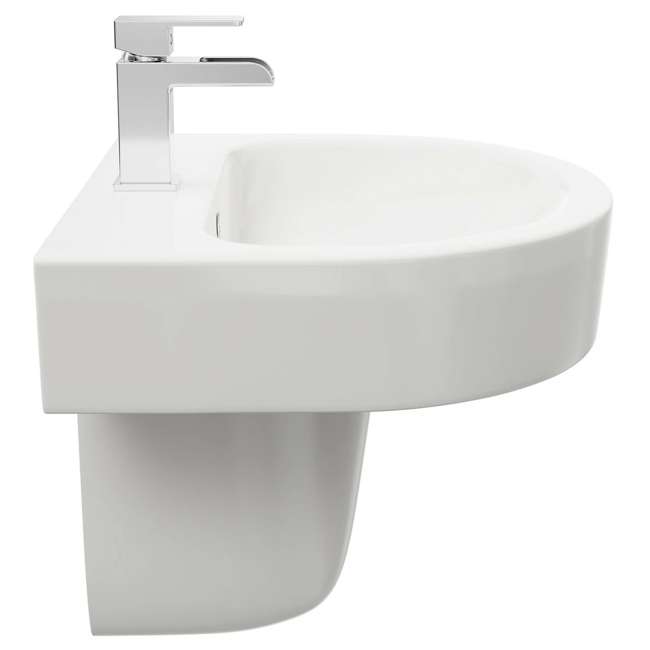 Stamford 550mm Basin With 1 Tap Hole And Semi Pedestal 6 Stamford 550mm Basin With 1 Tap Hole And Semi Pedestal - Image 4