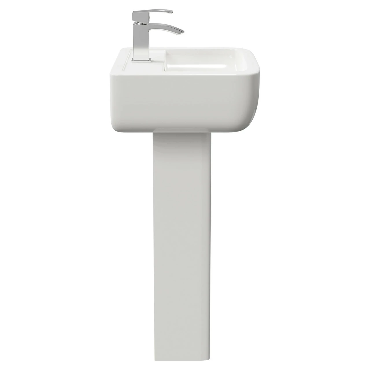 Tacoma 550mm Basin With 1 Tap Hole And Full Pedestal - Image 4