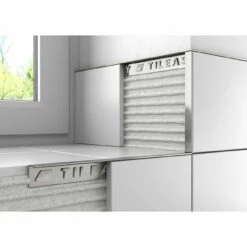 Tileasy Stainless Steel Effect 10mm Square Edge Metal Tile Trim - SAT10