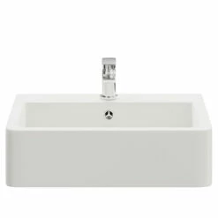 Valongo 560mm X 415mm Rectangular Semi Recessed Furniture Basin With 1 Tap Hole -Bathroom Products Sales Store valongo 560mm x 415mm rectangular semi recessed furniture basin with 1 tap hole front 74508.1652444781
