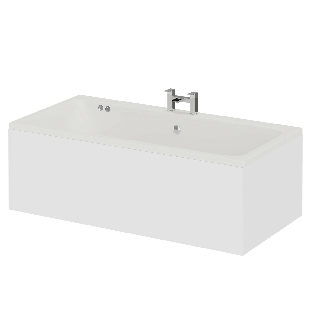 Verna 1800mm X 900mm 12 Jet Chrome Flat Jet Double Ended Whirlpool Bath - Image 2