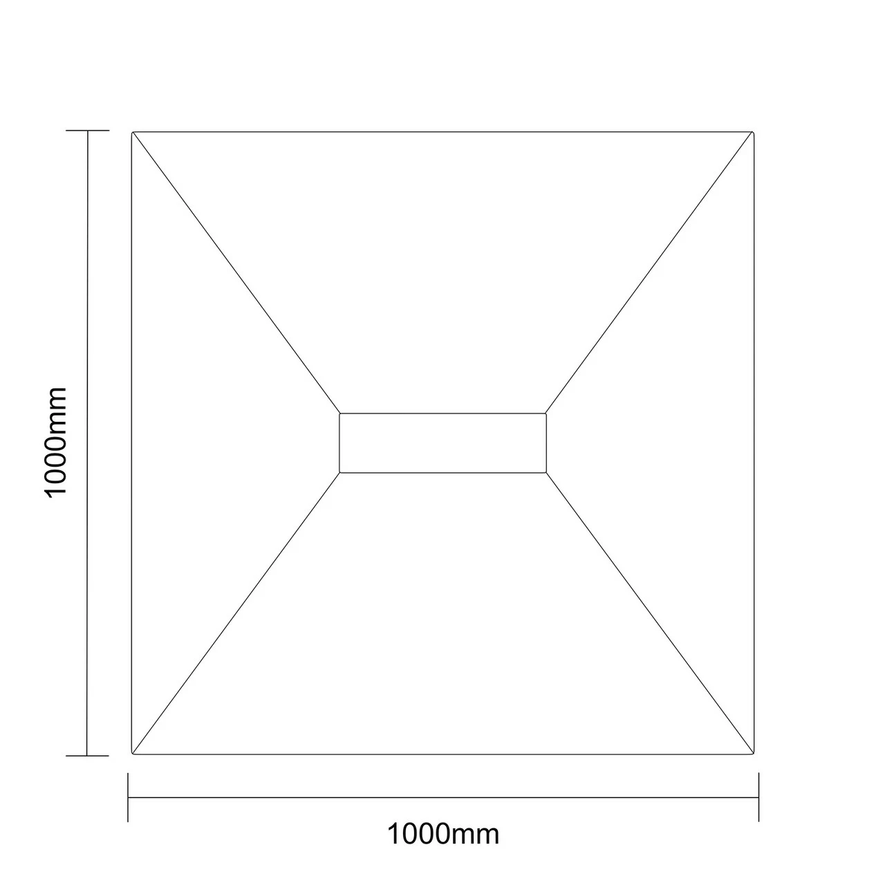 WholeSeal Wetroom 1000mm X 1000mm X 30mm Square Shower Tray Former With 300mm Centre Linear Waste Outlet 8 WholeSeal Wetroom 1000mm X 1000mm X 30mm Square Shower Tray Former With 300mm Centre Linear Waste Outlet - Image 6